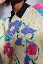 Load image into Gallery viewer, Yellow Floral Knit Sweater