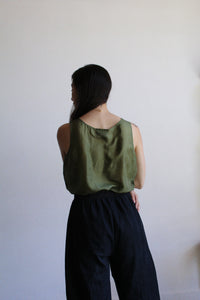 1980s Sharkskin Silk Tank