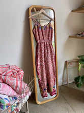 Load image into Gallery viewer, Mauve Floral Tablecloth Jumpsuit ~ Small US 4-6