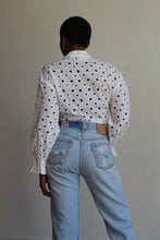 Load image into Gallery viewer, 1980s Eyelet Cropped Blouse