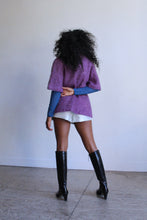 Load image into Gallery viewer, 1960s Purple Mohair Open Cardigan