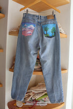 Load image into Gallery viewer, 1990s Hand Painted Patchwork Jeans