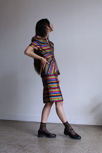 Jewel Silk Striped Suit