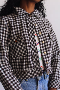 1970s Knit Houndstooth Jacket