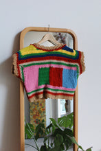 Load image into Gallery viewer, Color Block Crochet Top M
