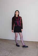 Load image into Gallery viewer, 1980s Plaid Silk Cropped Jacket