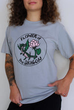 Load image into Gallery viewer, Flower of the Dragon Heather Slate Grey Vintage Tee