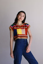 Load image into Gallery viewer, Color Block Crochet Top M