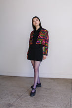 Load image into Gallery viewer, 1980s Neon Op Art Cropped Jacket