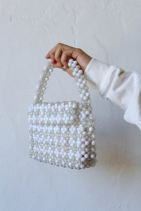 1960s Clear Plastic Beaded Purse