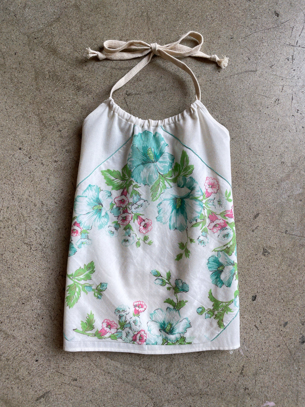 Turquoise Hankie Halter Top ~ Large