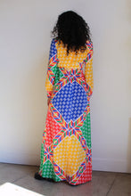 Load image into Gallery viewer, 1970s Primary Color Maxi Dress