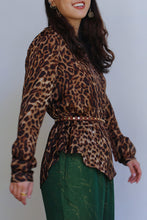 Load image into Gallery viewer, Ralph Lauren Silk Leopard Print Blouse