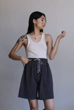 Load image into Gallery viewer, 1980s Cotton Polka Dot Drawstring Shorts