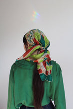 Load image into Gallery viewer, 1980s Green Silk Ruffle Blouse