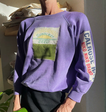 Sunblest Lavender Patchwork Sweater