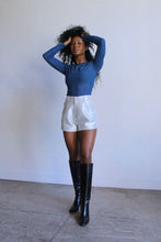 Load image into Gallery viewer, 2000s Silver Lurex Shorts
