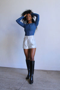 2000s Silver Lurex Shorts