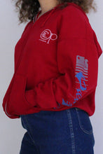 Load image into Gallery viewer, 1990s Ocean Pacific OP Burgundy Hoodie Zip-Up Sweatshirt