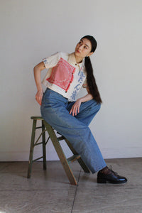Botan Check Crop Top