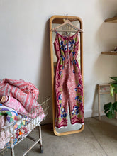 Load image into Gallery viewer, Mauve Floral Tablecloth Jumpsuit ~ Small US 4-6