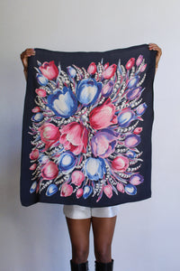 1940s Painterly Tulip Scarf