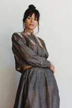 Load image into Gallery viewer, Victorian Grey Pinstripe Dress Set