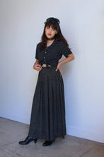 Load image into Gallery viewer, 1990s Black Polka Dot Blouse w/ Peter Pan Collar