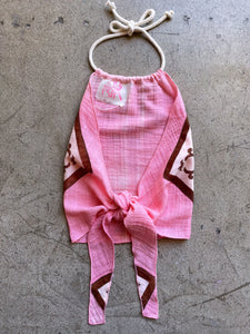 Hankie Halter Top Pink Gauze - Western Rose | Medium