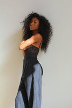 Load image into Gallery viewer, 1980s Grey Wool Pinstripe Trousers