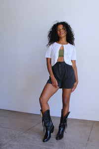 1990s White Crochet Cardigan
