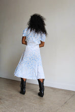 Load image into Gallery viewer, 1930s Faded Blue Cherry Print Feedsack House Dress