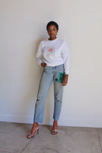 Load image into Gallery viewer, Primary Rose White Raglan Sweater | Small