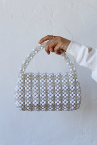 1960s Clear Plastic Beaded Purse