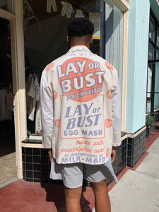 Lay or Bust Pastel Feed Sack Work Shirt