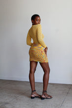 Load image into Gallery viewer, Vintage Rainbow Hand Knit Miniskirt