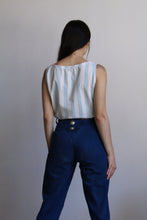 Load image into Gallery viewer, Chambray Striped Cotton Tank
