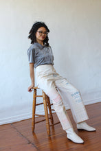Load image into Gallery viewer, 1990s Gunmetal Metallic Grey Button Up Blouse