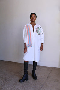 Quilt Grid Patchwork Tunic Dress