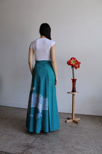 1970s Dragon Print Wrap Skirt