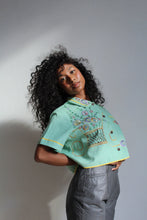 Load image into Gallery viewer, Garden Sunset Antique Patchwork Crop Top