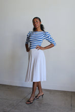 Load image into Gallery viewer, 1980s Blondie Striped Knit Puff Sleeve Dress