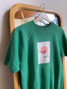 Primary Rose Green Raglan Sweater | Medium