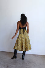 Load image into Gallery viewer, 1980s Yellow &amp; Black Striped Skirt