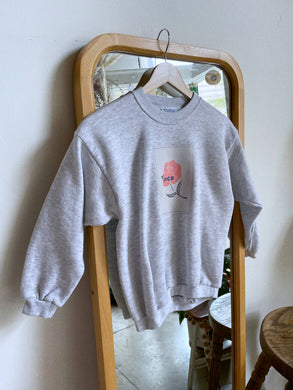Primary Rose Kids Sweatshirt Light Grey