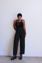 Load image into Gallery viewer, Black Velvet &amp; Mesh Striped Bodysuit