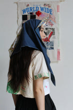 Load image into Gallery viewer, Patchwork Bonnet - Illustrated Seersucker