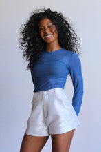 Load image into Gallery viewer, 2000s Silver Lurex Shorts