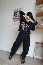 Load image into Gallery viewer, CALROSE Rice Black Sacred Scrap Collage Sweater