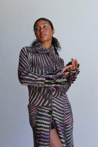 1990s Second Skin Wool Fringe Coat